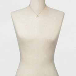 Buy 😍 Stone and Square Charm Pendant Necklace - A New Day™ Gold 👏