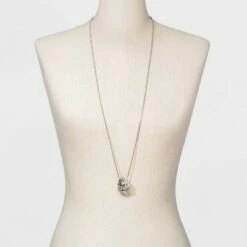 New 🎉 Pendant Ring Statement Necklace - A New Day™ Silver ⭐