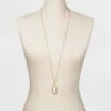 Cheapest 🤩 Solid Rectangle Statement Necklace - A New Day™ Gold 👍