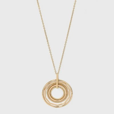 Outlet ๐ฏ Multi Ring Pendant Statement Necklace - A New Day™ Gold ๐ 5 Outlet ๐ฏ Multi Ring Pendant Statement Necklace - A New Day™ Gold ๐ - Image 3