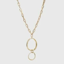 Discount ⭐ Gold with Two Rings Statement Necklace - A New Day™ Gold 🤩 7 Discount ⭐ Gold with Two Rings Statement Necklace - A New Day™ Gold 🤩 -A New Day Sales 2022 unnamed file 3163