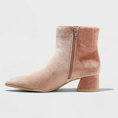 Discount ❤️ Women's Delilah Heeled Ankle 🥾 Boots - A New Day™ Blush 😀 3 Discount ❤️ Women's Delilah Heeled Ankle 🥾 Boots - A New Day™ Blush 😀