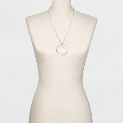 Discount ๐ Hammered Ring and Disc Statement Necklace - A New Day™ Silver ๐ฏ 3 Discount ๐ Hammered Ring and Disc Statement Necklace - A New Day™ Silver ๐ฏ