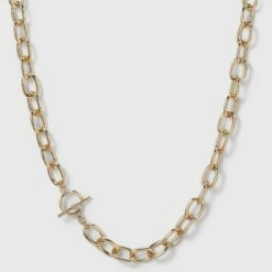 Buy ❤️ Toggle Chain Necklace - A New Day™ Gold 👏 -A New Day Sales 2022 unnamed file 3199