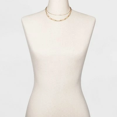 Deals ๐ Two Row Layered Necklace - A New Day™ Gold ๐ 3 Deals ๐ Two Row Layered Necklace - A New Day™ Gold ๐
