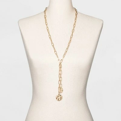 Promo ๐ Linked Chain and Discs Long Necklace - A New Day™ Gold ๐ 3 Promo ๐ Linked Chain and Discs Long Necklace - A New Day™ Gold ๐