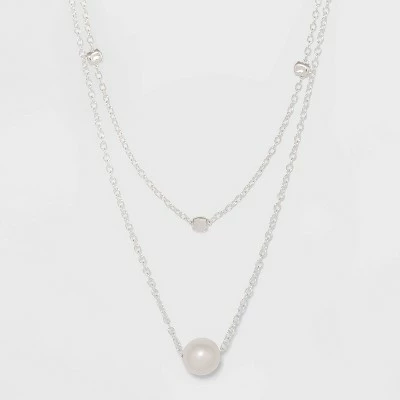 Deals ๐ Sterling Silver with Freshwater Pearl Duo Necklace Set - A New Day™ Silver ๐ 5 Deals ๐ Sterling Silver with Freshwater Pearl Duo Necklace Set - A New Day™ Silver ๐ - Image 3