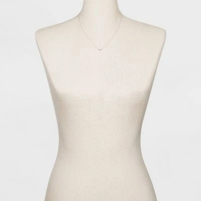 Top 10 ❤️ Sterling Silver with Cubic Zirconia Curved Bar Station Chain Necklace - A New Day™ Silver 👏 3 Top 10 ❤️ Sterling Silver with Cubic Zirconia Curved Bar Station Chain Necklace - A New Day™ Silver 👏