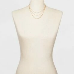 Coupon ⭐ Three Row Layered Necklace - A New Day™ Gold 😍