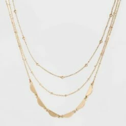 Coupon ⭐ Three Row Layered Necklace - A New Day™ Gold 😍 -A New Day Sales 2022 unnamed file 3236