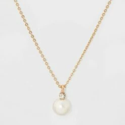 Coupon 🤩 Glass Necklace - A New Day™ Pearl 👏 -A New Day Sales 2022 unnamed file 3248