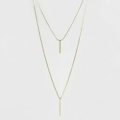 Buy ๐ Short and Long Layered Pendant Necklace - A New Day™ Gold โ๏ธ 7 Buy ๐ Short and Long Layered Pendant Necklace - A New Day™ Gold โ๏ธ -A New Day Sales 2022 unnamed file 3266