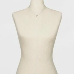 Wholesale 🧨 Pave Open Circle Short Pendant Necklace - A New Day™ Silver 🛒