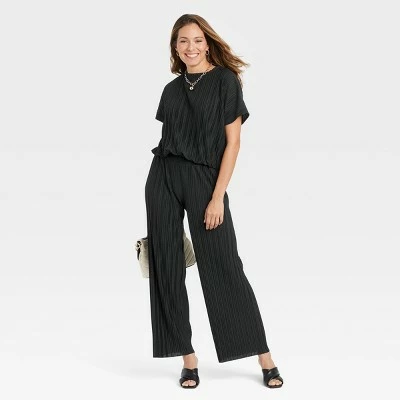 Cheapest ๐ Women's High-Rise Wide Leg Knit Plisse Pull-On Pants - A New Dayโข ๐ 3 Cheapest ๐ Women's High-Rise Wide Leg Knit Plisse Pull-On Pants - A New Dayโข ๐ - Image 2