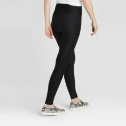 Deals 🔔 Women's Drawstring High Waisted Lounge Leggings with Pockets - A New Day™ Black 👏