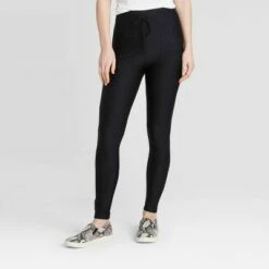 Deals 🔔 Women's Drawstring High Waisted Lounge Leggings with Pockets - A New Day™ Black 👏 -A New Day Sales 2022 unnamed file 3326