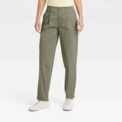 Best Pirce 🛒 Women's High-Rise Pleat Front Tapered Chino Pants - A New Day™ ✔️ -A New Day Sales 2022 unnamed file 3382