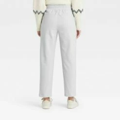Budget 👍 Women's High-Rise Knit Drawstring Pull-On Pants - A New Day™ Heather Gray ❤️