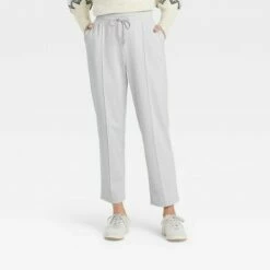 Budget 👍 Women's High-Rise Knit Drawstring Pull-On Pants - A New Day™ Heather Gray ❤️ -A New Day Sales 2022 unnamed file 3394