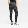 Cheapest 😍 Women's Camo High-Waist Seamless Cotton Blend Camo Leggings - A New Day™ Black ❤️
