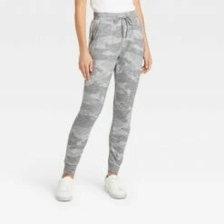 Cheap 🛒 Women's Camo Slim Fit Jogger Leggings with Pockets and Drawstring - A New Day™ Gray 🌟 -A New Day Sales 2022 unnamed file 3416