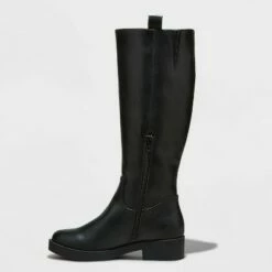 Coupon 😀 Women's Ansley Knee High 🥾 Boots - A New Day™ Black 💯