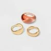 Deals ❤️ Mixed Organic Shape Smooth Ring Set 3pc - A New Day™ Rust 👏 -A New Day Sales 2022 unnamed file 3519