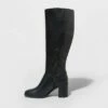 Best deal 🎉 Women's Joy Tall Block Heeled 🥾 Boots - A New Day™ Black 😉 -A New Day Sales 2022 unnamed file 357