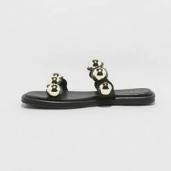 Hot Sale ⭐ Women's Didi Embellished Slide 🩴 Sandals - A New Day™ Black ⭐