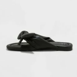 Flash Sale 🔥 Women's Adley Bow Flip Flop 🩴 Sandals - A New Day™ Black 👏