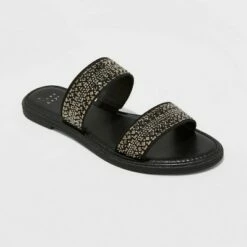 Flash Sale 🥰 Women's Kersha Embellished Slide 🩴 Sandals - A New Day™ Rose Gold 🤩 -A New Day Sales 2022 unnamed file 3665