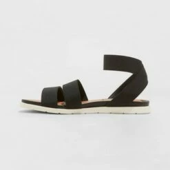 Deals ⭐ Women's Esme Elastic Ankle Strap 🩴 Sandals - A New Day™ Black 🔥