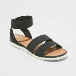 Deals ⭐ Women's Esme Elastic Ankle Strap 🩴 Sandals - A New Day™ Black 🔥 -A New Day Sales 2022 unnamed file 3680
