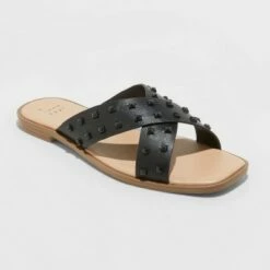 New 🧨 Women's Emmy Studded Crossband 🩴 Sandals - A New Day™ Tan 🌟 -A New Day Sales 2022 unnamed file 3695