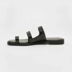 Best Sale ✔️ Women's Marilyn Toe Loop Slide 🩴 Sandals - A New Day™ Black 🧨
