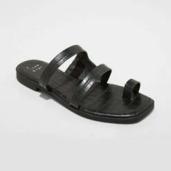 Best Sale ✔️ Women's Marilyn Toe Loop Slide 🩴 Sandals - A New Day™ Black 🧨 -A New Day Sales 2022 unnamed file 3705