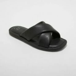 Wholesale 😉 Women's Daisy Crossband Slide 🩴 Sandals - A New Day™ Black 🌟 -A New Day Sales 2022 unnamed file 3710