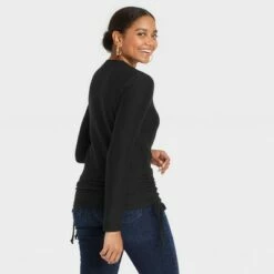 Best reviews of 🛒 Women's Long Sleeve Round Neck Side-Tie Pullover Top - A New Day™ 🔥