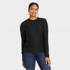 Best reviews of 🛒 Women's Long Sleeve Round Neck Side-Tie Pullover Top - A New Day™ 🔥 -A New Day Sales 2022 unnamed file 3738