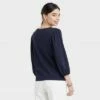 Coupon ✔️ Women's Puff 3/4 Sleeve V-Neck Front Ruched Top - A New Day™ 🔔 -A New Day Sales 2022 unnamed file 3760