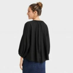 Coupon ❤️ Women's Raglan Long Sleeve Tie-Front Top - A New Day™ 🎉