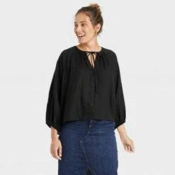 Coupon ❤️ Women's Raglan Long Sleeve Tie-Front Top - A New Day™ 🎉 -A New Day Sales 2022 unnamed file 3790