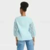 Hot Sale 😀 Women's Long Sleeve Round Neck Eyelet Top - A New Day™ 🌟 -A New Day Sales 2022 unnamed file 3811