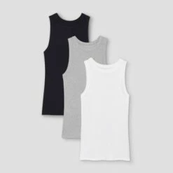 New ๐ Women's Slim Fit Ribbed 3pk Bundle Tank Top - A New Dayโข Black/White/Gray ๐ 8 New ๐ Women's Slim Fit Ribbed 3pk Bundle Tank Top - A New Dayโข Black/White/Gray ๐ -A New Day Sales 2022 unnamed file 3841