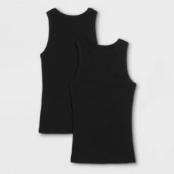 Best Pirce 🔥 Women's Slim Fit Ribbed 2pk Bundle Tank Top - A New Day™ ✨ -A New Day Sales 2022 unnamed file 3845