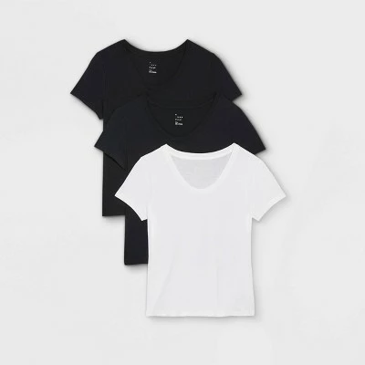 Best reviews of 😉 Women's Short Sleeve Scoop Neck Slim Fit 3pk Bundle T-Shirt - A New Day™ 😉 5 Best reviews of 😉 Women's Short Sleeve Scoop Neck Slim Fit 3pk Bundle T-Shirt - A New Day™ 😉 - Image 3