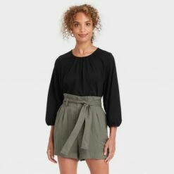 Top 10 ✔️ Women's Bishop Long Sleeve T-Shirt - A New Day™ 😀 -A New Day Sales 2022 unnamed file 3897