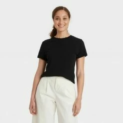 Deals 🥰 Women's Short Sleeve Casual T-Shirt - A New Day™ ⌛ -A New Day Sales 2022 unnamed file 3909