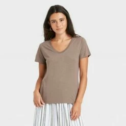 Best Sale 🔔 Women's Short Sleeve Scoop Neck T-Shirt - A New Day™ 🔥 -A New Day Sales 2022 unnamed file 3913