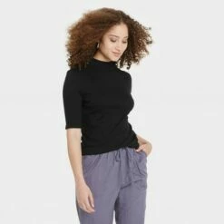 Best reviews of ✔️ Women's Elbow Sleeve Mock Turtleneck T- 👚 Shirt - A New Day™ 😀 -A New Day Sales 2022 unnamed file 3929